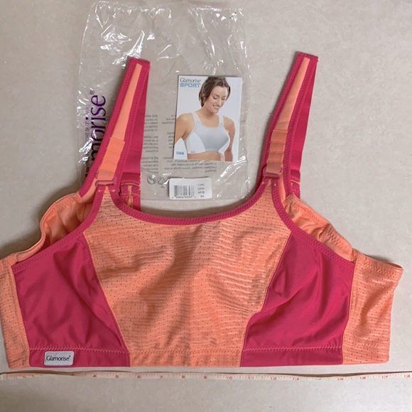 Glamorise 40-42 B SPORT Bra (CUSTOM-CONTROL) High-Impact MOISTURE WICKING NWT - Picture 9 of 12
